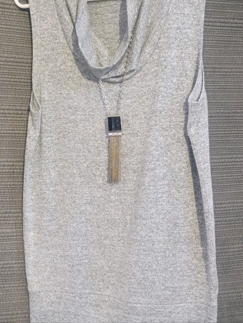 41 Hawthorn Light Gray Cowl Neck Sleeveless Tank